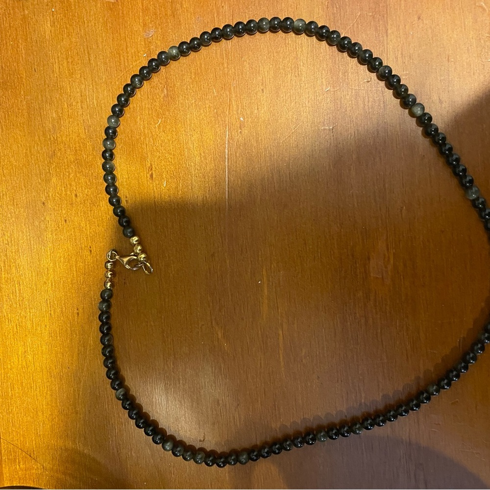 Elegant Black Beaded Necklace